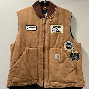 Carhartt Tan Vest with Space Patches